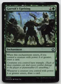 Garruk's Uprising FDN #220 U Foil NM - Image 1