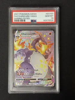 2021 Pokemon SWSH Charizard VMAX Shining Fates PSA 10 #SV107 - Image 1