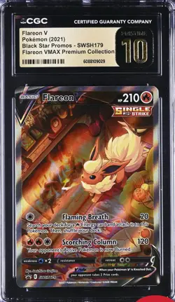 CGC 10 Pristine Flareon SWSH179 Pokemon TCG Flareon PSA Promo Nm Mint Low Pop 3 - Image 1