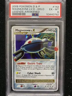 2008 Pokemon Diamond & Pearl Legends Awakened Magnezone Lv. X Holo 142/146 PSA 6 - Image 1