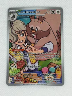 Pokemon SV:10 Destined Rivals 205/182 Arven's Greedent Illustration Rare - Image 1
