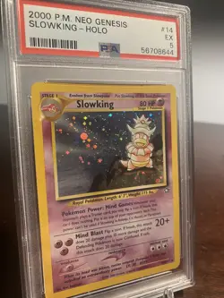 Pokemon TCG Slowking Neo Genesis 14 Holo Holo - PSA 5 - Image 2