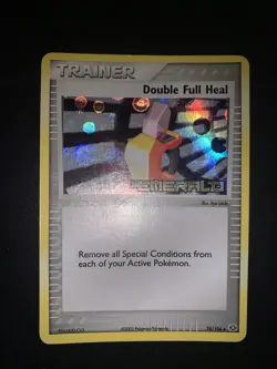 Double Full Heal Holo Ex Emerald 76/106 Card pokemon eng English Stamped Reverse - Image 1