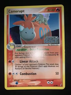 Pokemon Card Camerupt 3/100 Ex Crystal Guardians Eng English Stamped Holo - Image 1