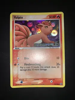Vulpix Holo Ex Emerald 72/106 Card pokemon eng English Stamped Reverse - Image 1