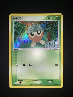 Pokemon Card Seedot 60/100 Ex Crystal Guardians Eng English Stamped Holo - Image 1