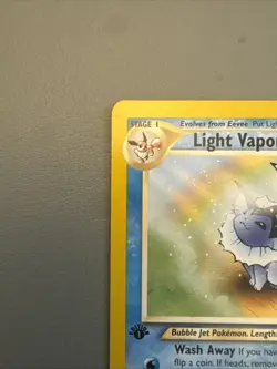 Pokemon TCG Light Vaporeon 1st Edition Uncommon Card Neo Destiny 52/105 - NM - Image 3