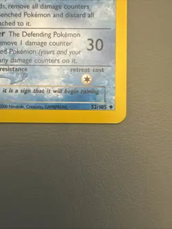 Pokemon TCG Light Vaporeon 1st Edition Uncommon Card Neo Destiny 52/105 - NM - Image 5