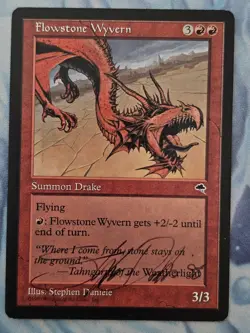 Flowstone Wyvern - Tempest - Magic the Gathering - Signed - Stephen Daniele - Image 1