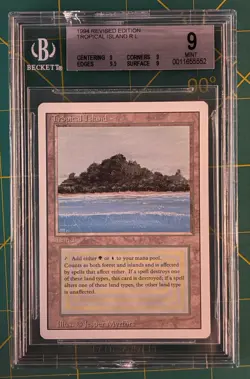 Revised Edition Dual Land TROPICAL ISLAND BGS 9 Mint. Magic The Gathering MTG - Image 1