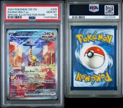 PSA 10 - 2024 Raging Bolt ex 208/162 SV05: Temporal Forces Holo Pokemon - Image 3