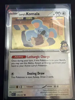 Pokemon Larry's Komala ME: Ascended Heroes (Cosmos Holo) (ASC) 175/217 NM Promo - Image 1