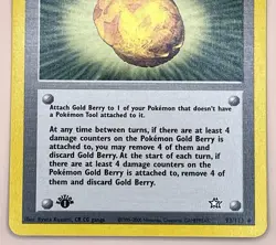 Gold Berry 93/111 – Neo Genesis (1st Edition) - NM - 2000 Pokemon TCG - Image 4