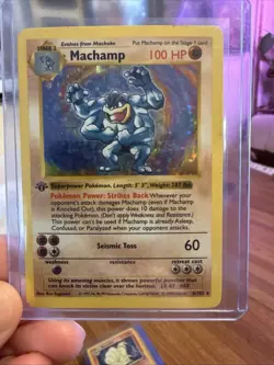 Pokemon TCG Machamp Holo Rare 1st Edition Shadowless Deck Exclusives 8/102 - Image 1