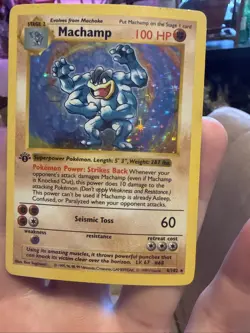 Pokemon TCG Machamp Holo Rare 1st Edition Shadowless Deck Exclusives 8/102 - Image 3