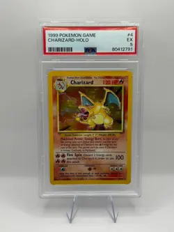 POKEMON CHARIZARD HOLO BASE SET 4/102 PSA 5 REGRADE INVEST - Image 1