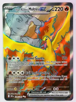 Pokemon Team Rocket’s Moltres ex 208/182 Destined Rivals Ultra Rare Holo NM - Image 1