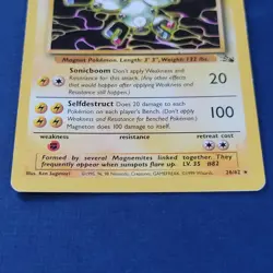 Pokemon Magneton 26/62 Fossil Regular Moderately Played *FREE SHIPPING* - Image 3