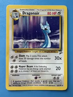 Dragonair 22/130 Base Set 2 Rare Non-Holo Vintage Pokemon Card LP - Image 1