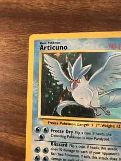 1999 Pokemon Fossil Unlimited Articuno #02/62 Holo Rare LP - Image 2