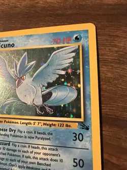1999 Pokemon Fossil Unlimited Articuno #02/62 Holo Rare LP - Image 3