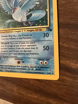 1999 Pokemon Fossil Unlimited Articuno #02/62 Holo Rare LP - Image 4