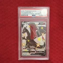 2020 Pokemon SWSH Champion's Path Secret #079 FA/ Charizard V PSA 10 - Image 1