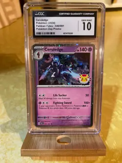 Ceruledge 040/091 Pokemon Day 2024 Stamp Holo Rare Promo CGC Gem Mint 10 - Image 1