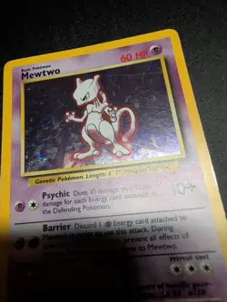 Mewtwo 10/102 Pokemon TCG 1999 Base Set Holo Unlimited Rare HP - Image 4