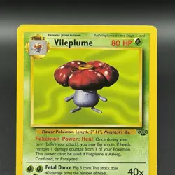 Vileplume 31/64 Jungle Unlimited Non-Holo Rare 1st edition, LP Pokemon - Image 2