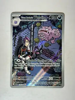 Team Rocket’s Weezing Illustration Rare 199/182 Destined Rivals Pokemon TCG - Image 1