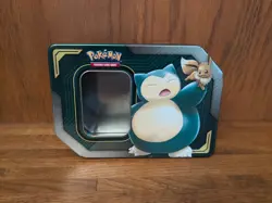 Pokemon GX Tag Team Eevee & Snorlax Empty Metal Tin - Image 1