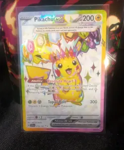 Holo NM Pikachu ex 219/191 Sv08: Surging Sparks Pokemon Card - Image 1