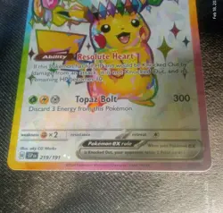Holo NM Pikachu ex 219/191 Sv08: Surging Sparks Pokemon Card - Image 2
