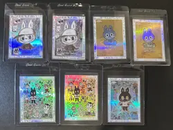 2025 Topps Chrome Labubu HUGE Lot 5 Opened Boxes W/ Cases + 7 Refractors + Cards - Image 5