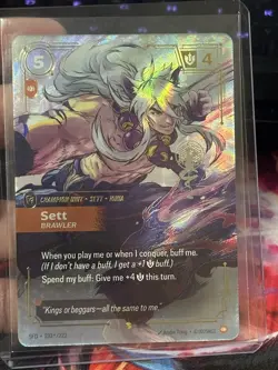 Riftbound Sett - Brawler Card 232*/221 Overnumbered Signature NM - Image 1