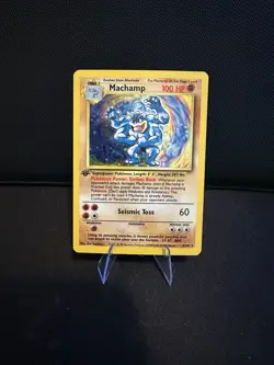 Pokemon TCG Machamp Holo Rare 1st Edition Base Set 8/102 NM/LP - Image 1