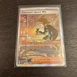 Clemonts Quick Wit 243/191 - Pokemon Surging Sparks Special Illustration Rare NM - Image 1