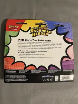 Pokemon Ascended Heroes 3 Pack Charmander Promo Tech Sticker Collection SEALED - Image 2