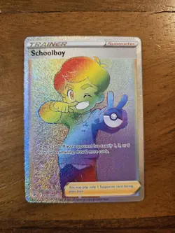 Pokemon Lot Of 4 Schoolboy And Schoolgirl Full Art Trainers Rainbow And Holo - Image 3