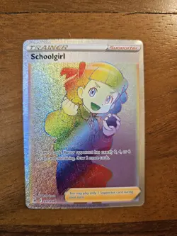 Pokemon Lot Of 4 Schoolboy And Schoolgirl Full Art Trainers Rainbow And Holo - Image 5