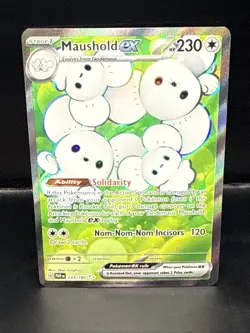 Pokemon Maushold ex 233/182 SV04: Paradox Rift Holo NM - Image 1