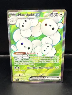 Pokemon Maushold ex 233/182 SV04: Paradox Rift Holo NM - Image 2