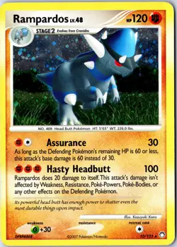 Pokemon tcg: Mysterious Treasures Rampardos #33/123 - Holo - LP Rare .VO5 - Image 1