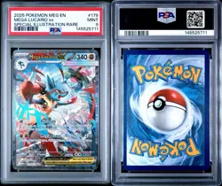 2025 POKEMON MEG EN EVOLUTION #179 MEGA LUCARIO EX SPECIAL ILLUSTRATION PSA 9 - Image 3