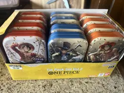 One Piece TCG Tin Pack Set Vol. 2 Set Lot Of 12 TS-02 Display English New - Image 1