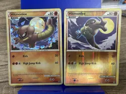 Hitmonlee HGSS25 Cracked Ice Holo Blackstar Promo Pokemon Card & Hitmonlee 58/95 - Image 1