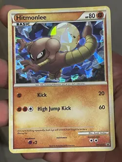 Hitmonlee HGSS25 Cracked Ice Holo Blackstar Promo Pokemon Card & Hitmonlee 58/95 - Image 3