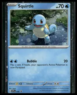 Squirtle #048 Cosmos Holo Scarlet & Violet Promo Cards NM - Image 1