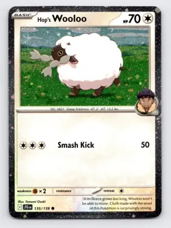 Pokemon Miscellaneous Cards & Products Hop's Wooloo - (Cosmos Holo) 135/159 NM - Image 1